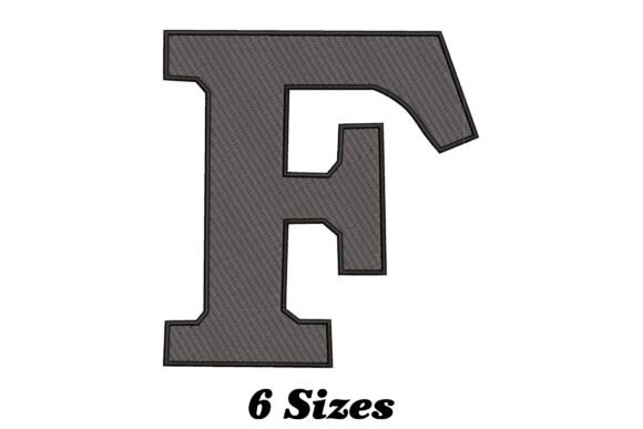 Alphabet Letter F Embroidery Design