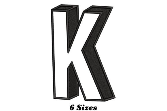 Alphabet Letter K: A Stylish Embroidery Design