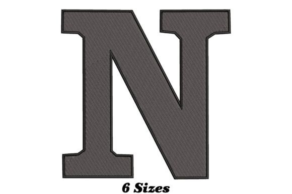 Creative Letter N: A Bold Embroidery Design