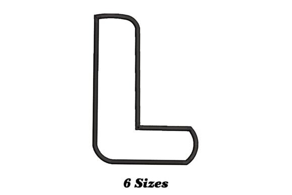 Letter L Outline for Seasonal Embroidery