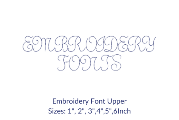 Typo Font Uppercase for Seasonal Embroidery